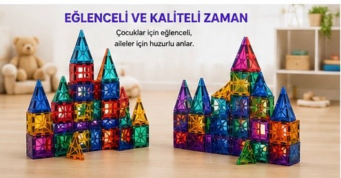 Magnetic Building Tiles 78 Parça