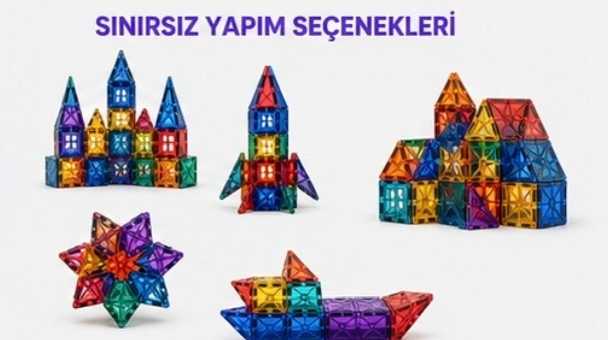 Magnetic Building Tiles 78 Parça