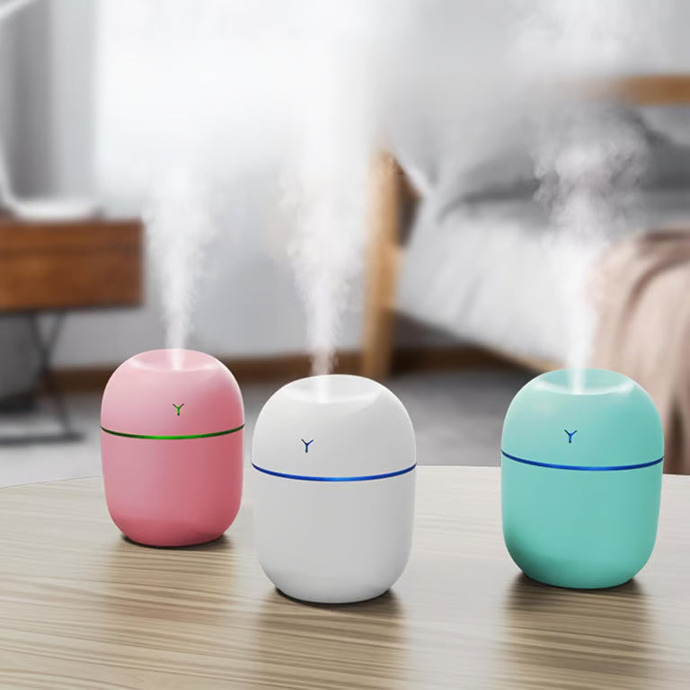 Tiffany 220ml LED Işıklı Aroma Difizörü Hava Nemlendirici Beyaz Sessiz Çalışma H2O TP-1021